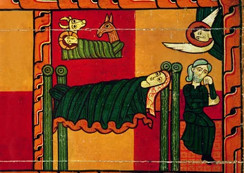 La Natividad, panel lateral de un retablo, catalán